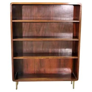 Italian Made Rosewood Gio Ponti Style Open Mid Century Modern Bookcase
