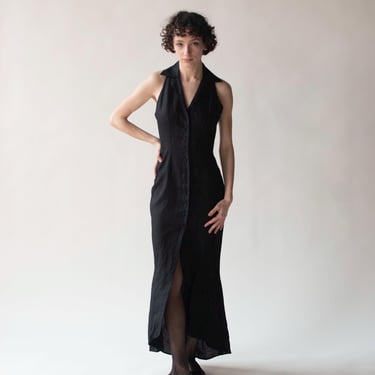 Black Linen Dress | Romeo Gigli 1996 