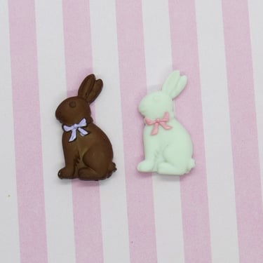 Chocolate Bunny Pin Cute Easter Candy Brooch 