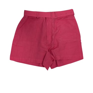 Solid & Striped - Fuchsia Linen Blend Belted Shorts Sz L