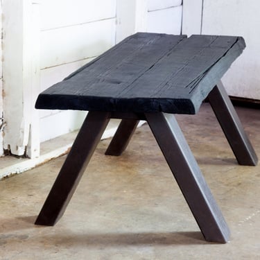 Modern Organic Yakisugi Bench 38" 