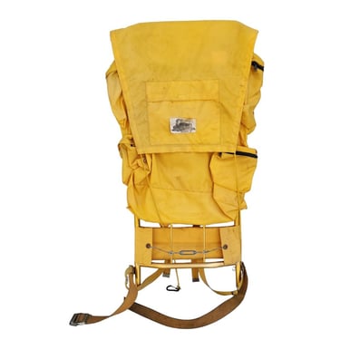 1970's Yellow External Frame Aluminum Backpack ERO Style 171 Japan Santa Fe 