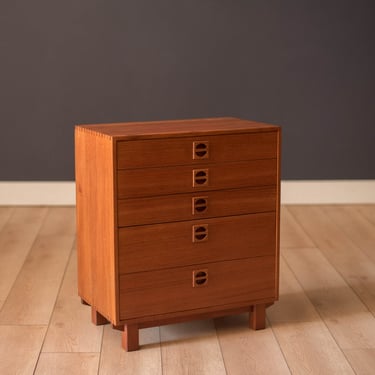 Vintage Scandinavian Solid Teak Dresser Chest of Drawers 