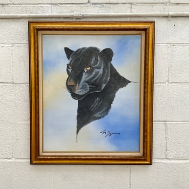 Black Panther Oil Painting