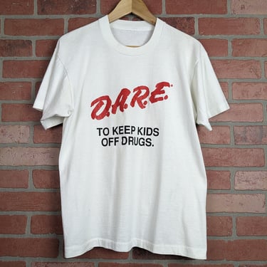 Vintage 90s D.A.R.E To Keep Kids off Drugs ORIGINAL Graphic Tee - Large 