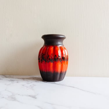 vintage German fat lava vase