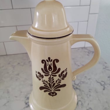 1960's Vintage Pfaltzgraff Cream Coffee Pot G-490 - Made In USA 