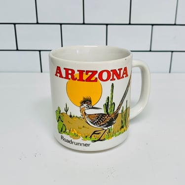 Vintage Arizona Roadrunner Mug, Retro Mug, Arizona State Mug, Souvenir Mug 