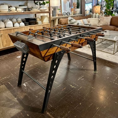 Reclaimed Cast Iron and Wood Foosball Table