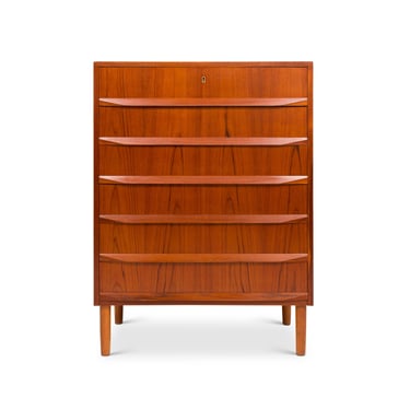 Vintage 1960s Danish Mid-Century Teak Tallboy Dresser 