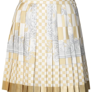 Versace 'Barocco' Beige Silk Skirt Woman