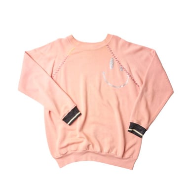 Aquarius Cocktail Howard Sweatshirt - Peach Smiley