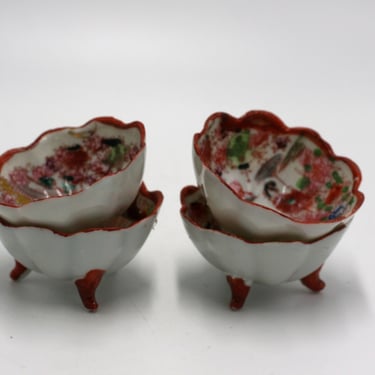 vintage rose medallion sauce bowls/geisha bowls/made in japan/set of four 