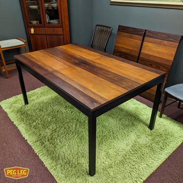 Mid-Century Modern mixed wood dining table by Milo Baughman for Directional