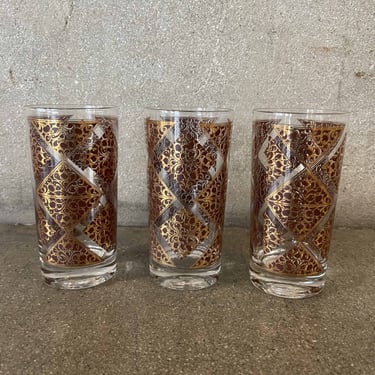 Set of Three Mid Century Modern Glasses