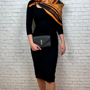 Hermès Sequences Silk Jacquard Scarf, 90 cm Pristine Condition, Orange/Black