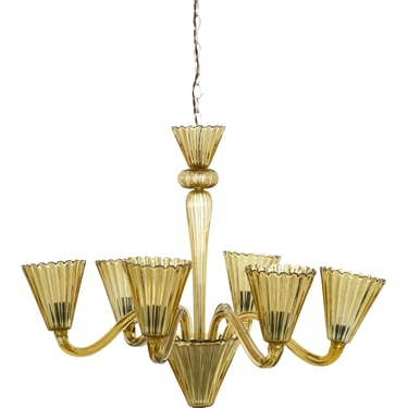 Vintage Italian Venetian Glass Chandelier