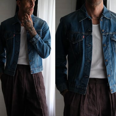 Vintage 60s LEVIS LVC Big E Type 3 Denim Jacket | Made in USA |  Size 40 | 70505-9026 | 1960s Levis Vintage Clothing Denim Trucker Jacket 