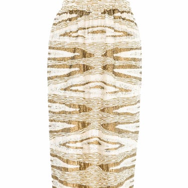 Bill Blass Metallic Beaded Skirt