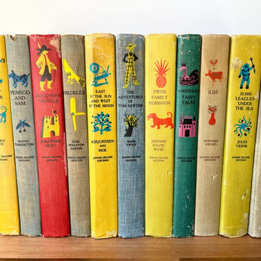 Collection of Vintage Children's Books. Junior Deluxe Editions Books. 