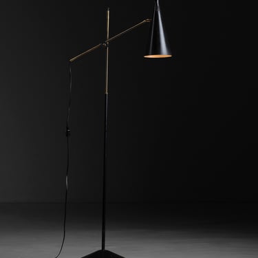 Black Floor Lamp by GA Scott for Maclamp