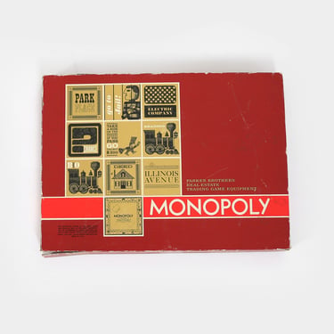 vintage 1964 Deluxe Monopoly red box complete Parker Brothers board game 