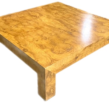 Vintage Mid Century Modern 1970s Milo Baughman Monumental Burl Wood Table 