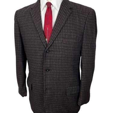 Vintage 1950s CURLEE CLOTHES Wool Tweed Atomic Era Sack Sport Coat ~ 38 Short ~ blazer / jacket ~ Rockabilly ~ Elvis ~ VLV ~ 