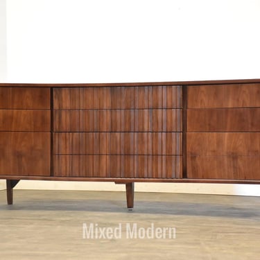 Refinished Walnut Strata Dresser by Unagusta 