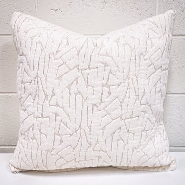 White Textured Pillow - Large