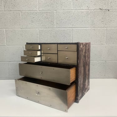 1950s Medical Stainless Steel Cabinet - 9 Drawers