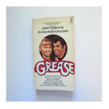 Vintage GREASE Paperback Book - Based on the Screenplay - 6th Printing 1978 