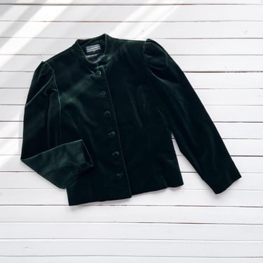 green velvet jacket 80s vintage forest green velvet blazer 