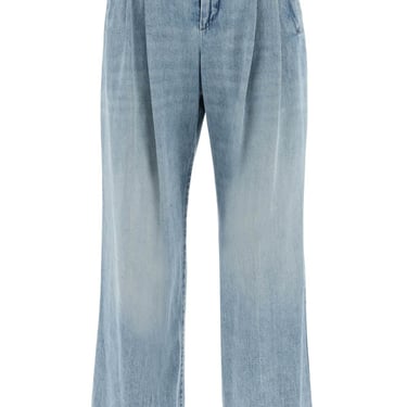 Brunello Cucinelli Wide Leg Jeans With Double Pleats Women