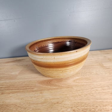Large Studio Pottery Bowl Signed Circa 82 