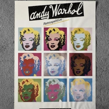 Original Poster by Ros Nagy-Roden from the Andy Warhol Exhibition, Marilyn Monroe RETROSPECTIVE, Museum Ludwig Köln – 1989/1990 