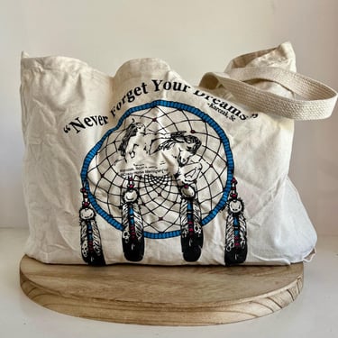 Neutral Canvas South Dakota 'Never Forget your Dreams' Crazy Horse Tote Bag 