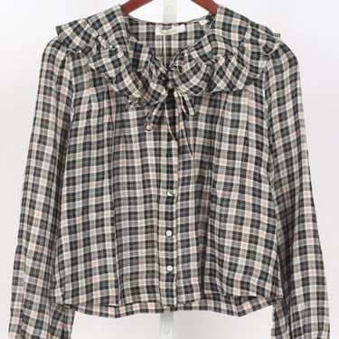 Joelle Top - Navy Countryside Plaid