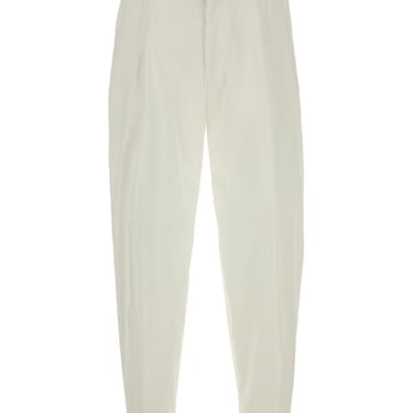 Dolce & Gabbana Men White Stretch Gabardine Pant