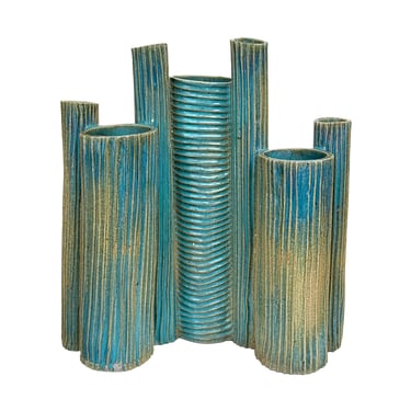 Architectural Studio Ceramic Multi-Cylinder Vase