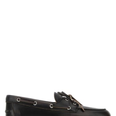 Miu Miu Women Black Leather Loafers