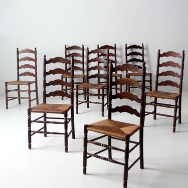 Tell City Chair Company rush seat dining chairs set of 8 