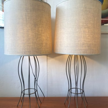 Wire Cage Table Lamps