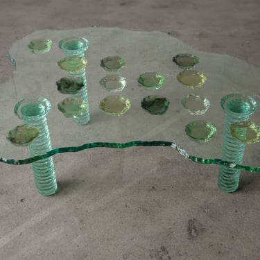 French Art Glass Coffee Table by Jean Daniel Salvat Signed 