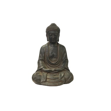 Iron Rustic Sitting Buddha Gautama Amitabha Shakyamuni Statue ws3567E 