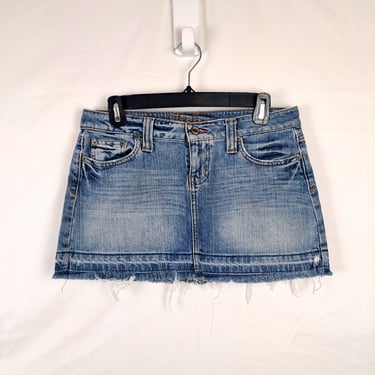 Vintage 2000s Low Rise Denim Mini Skirt, Size Small 