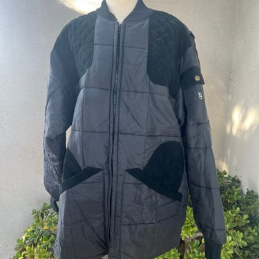 Vintage Bob Allen Sportswear hunting quilted black jacket Men’s Sz XL 