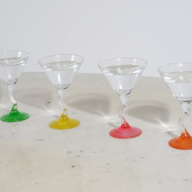 Wavy Stem Martini Glass 