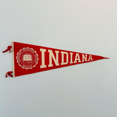 Vintage Indiana University Pennant IU Pennant 