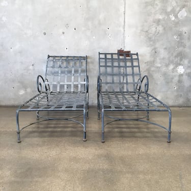 Pair of Brown Jordan Style Lounge Chairs